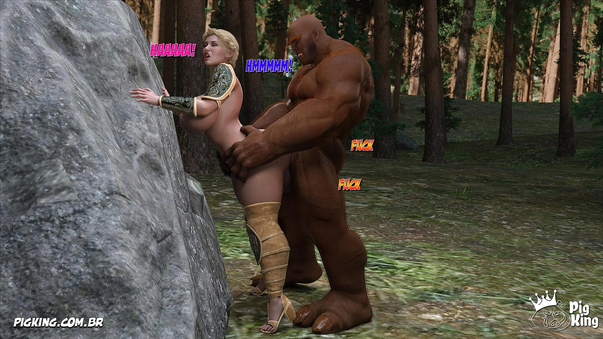 Pearas da Família Confinada: Suruba Proibida em HQ 3D Explícita