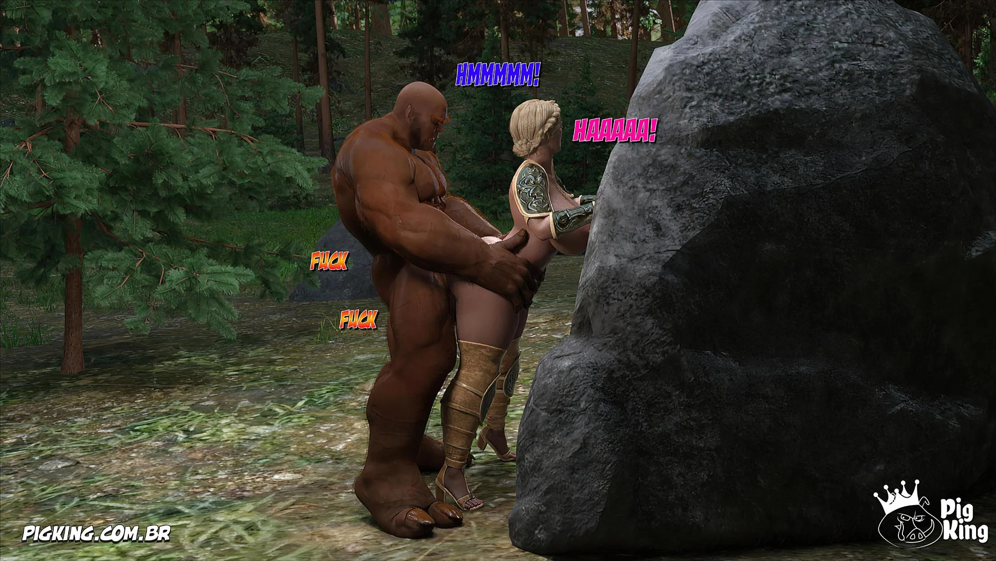 Pearas da Família Confinada: Suruba Proibida em HQ 3D Explícita