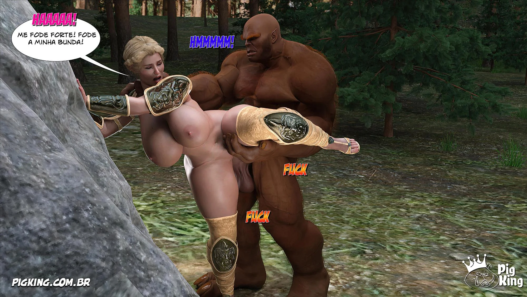 Pearas da Família Confinada: Suruba Proibida em HQ 3D Explícita