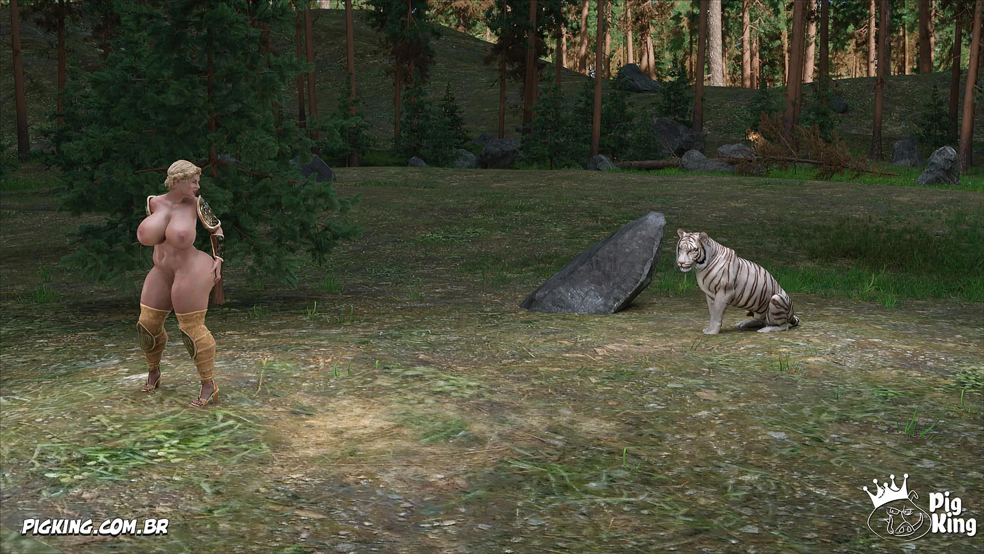 Pearas da Família Confinada: Suruba Proibida em HQ 3D Explícita