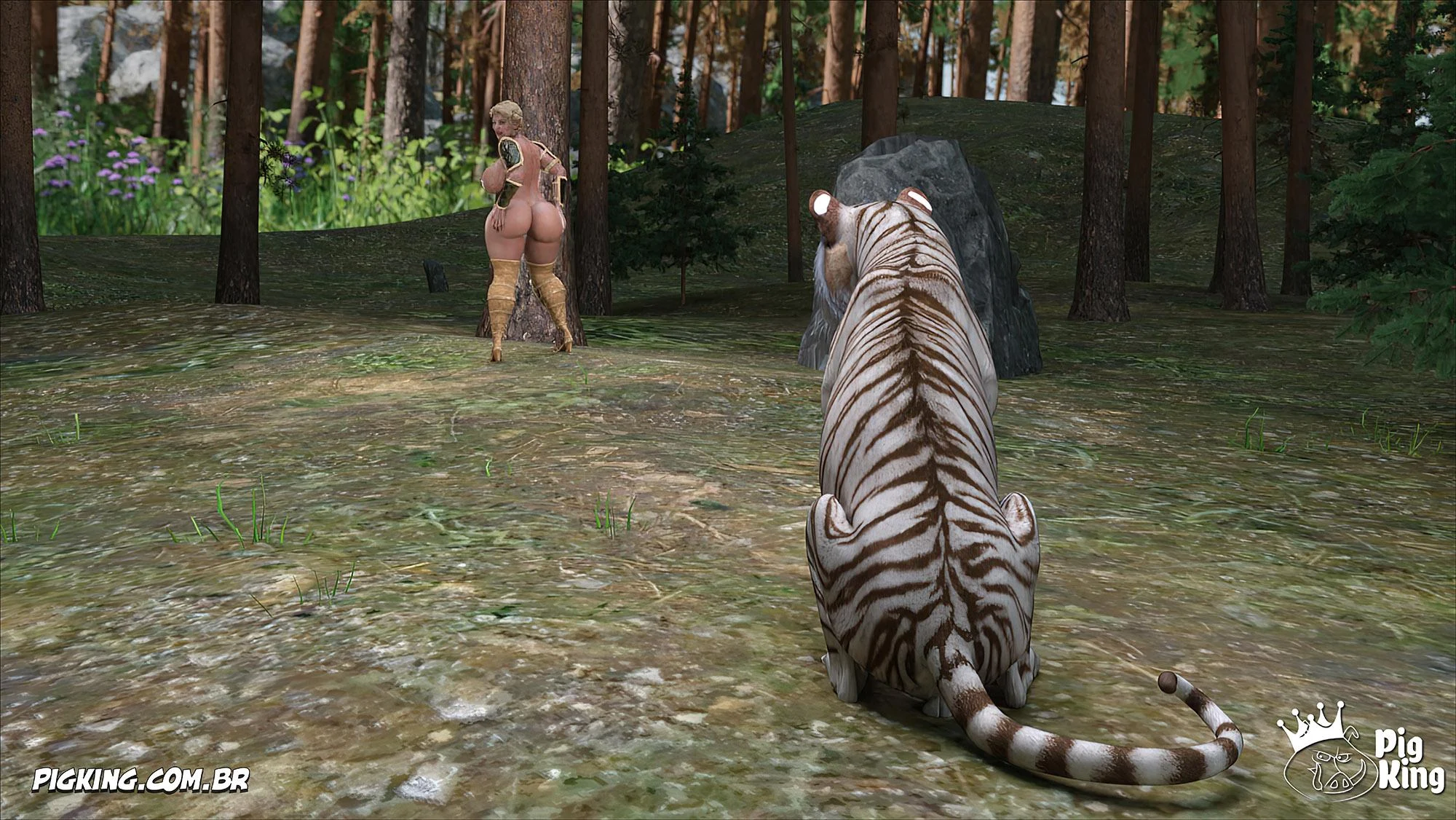 Pearas da Família Confinada: Suruba Proibida em HQ 3D Explícita