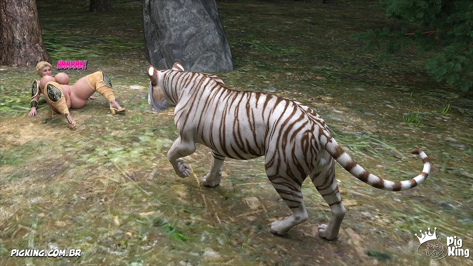 Pearas da Família Confinada: Suruba Proibida em HQ 3D Explícita