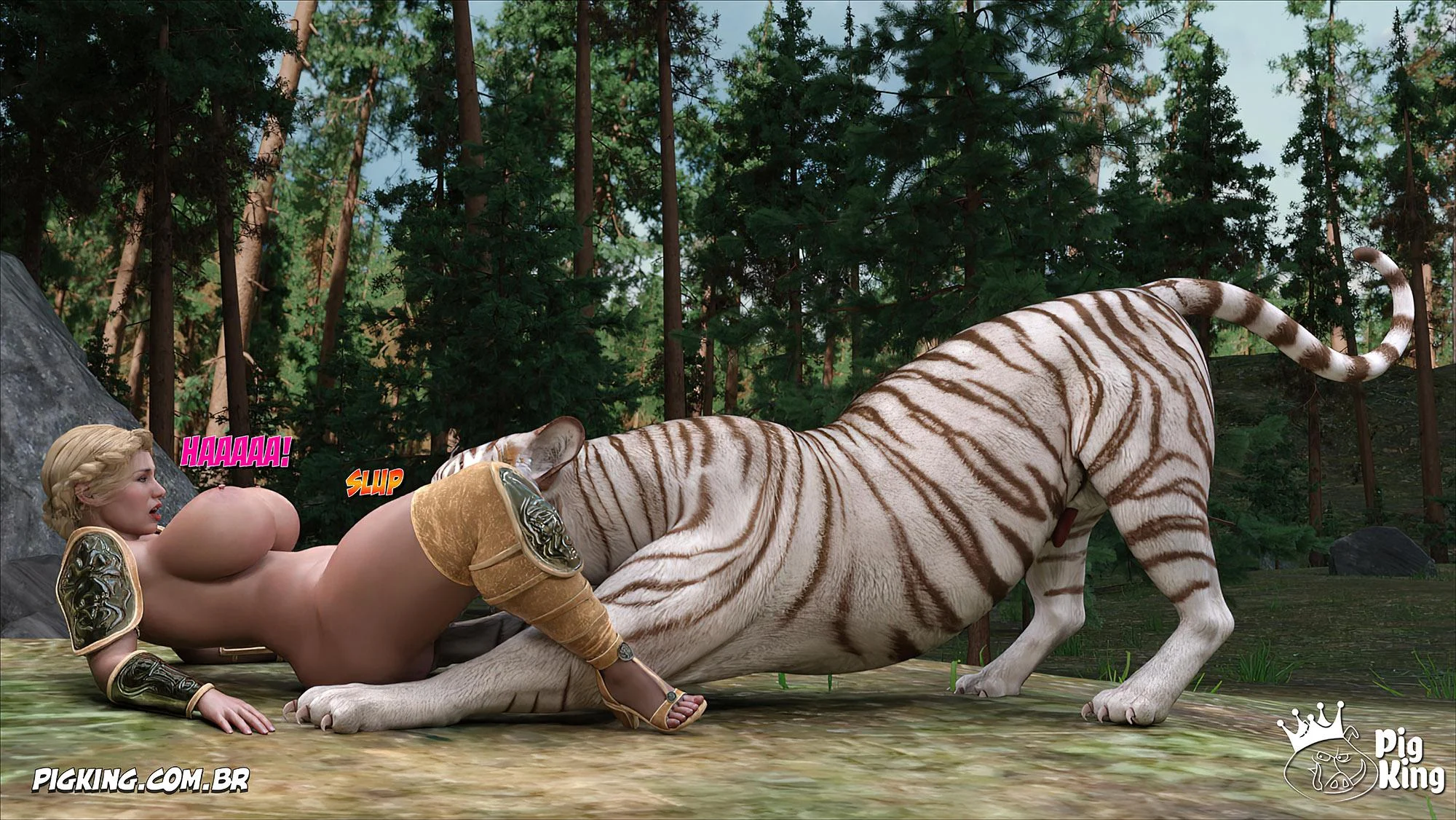 Pearas da Família Confinada: Suruba Proibida em HQ 3D Explícita