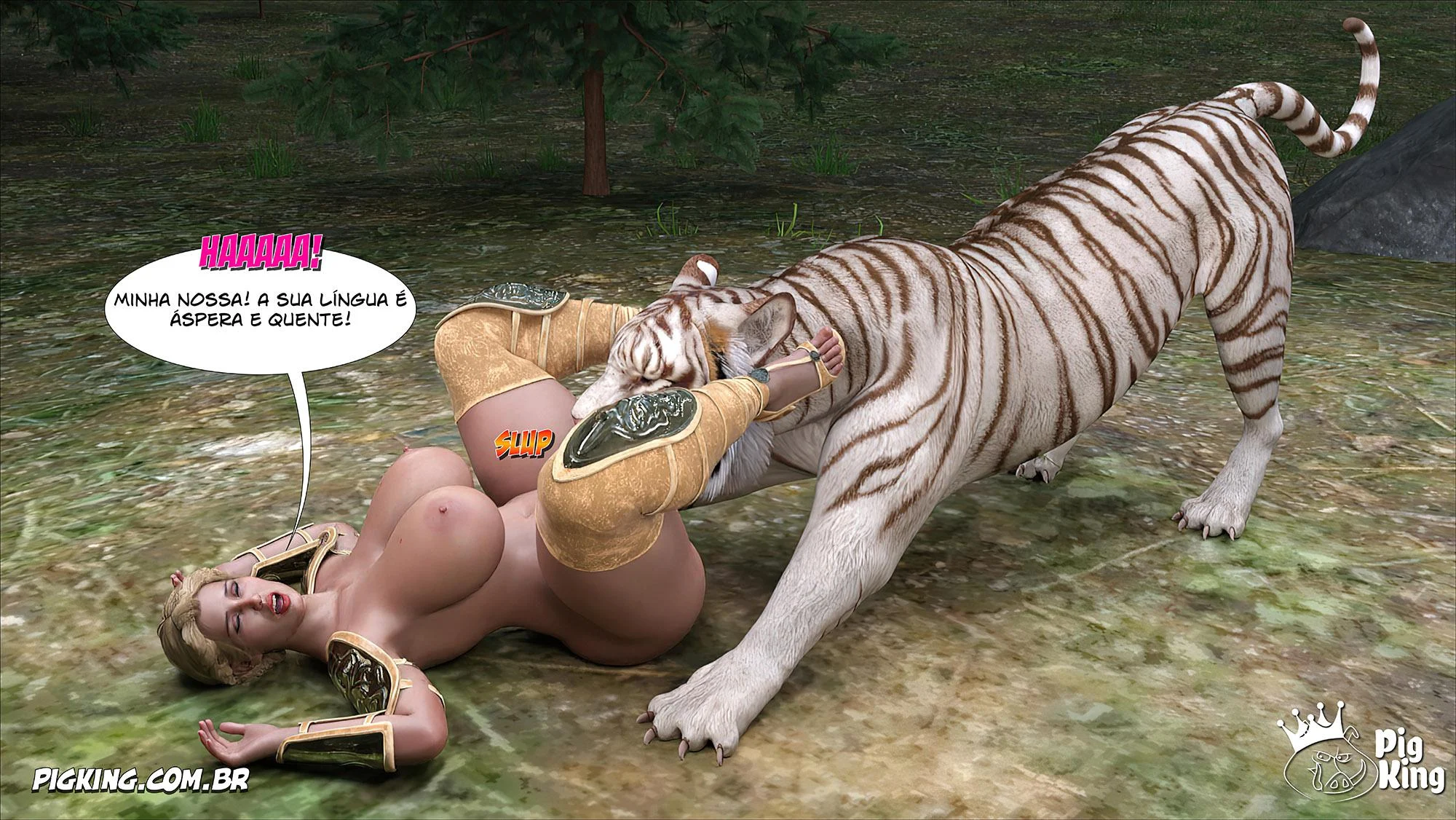 Pearas da Família Confinada: Suruba Proibida em HQ 3D Explícita