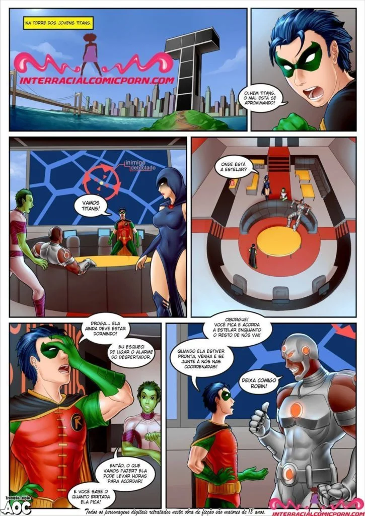 Atrizes Nuas dos Jovens Titãs Fazendo Cenas Quentes - Quadrinhos Eróticos Explícitos