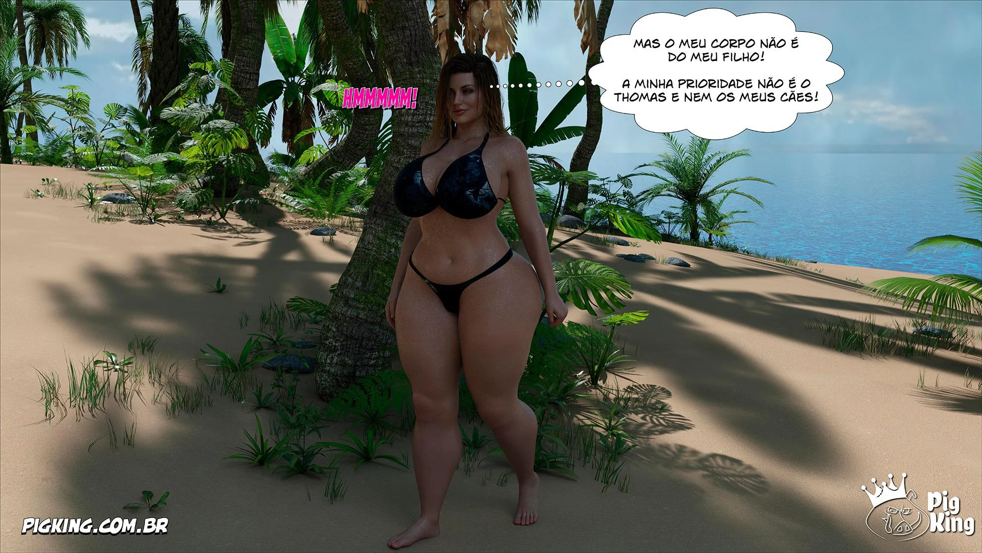 Quadrinhos Eróticos 3D: Família em Confusão Sexual Explícita