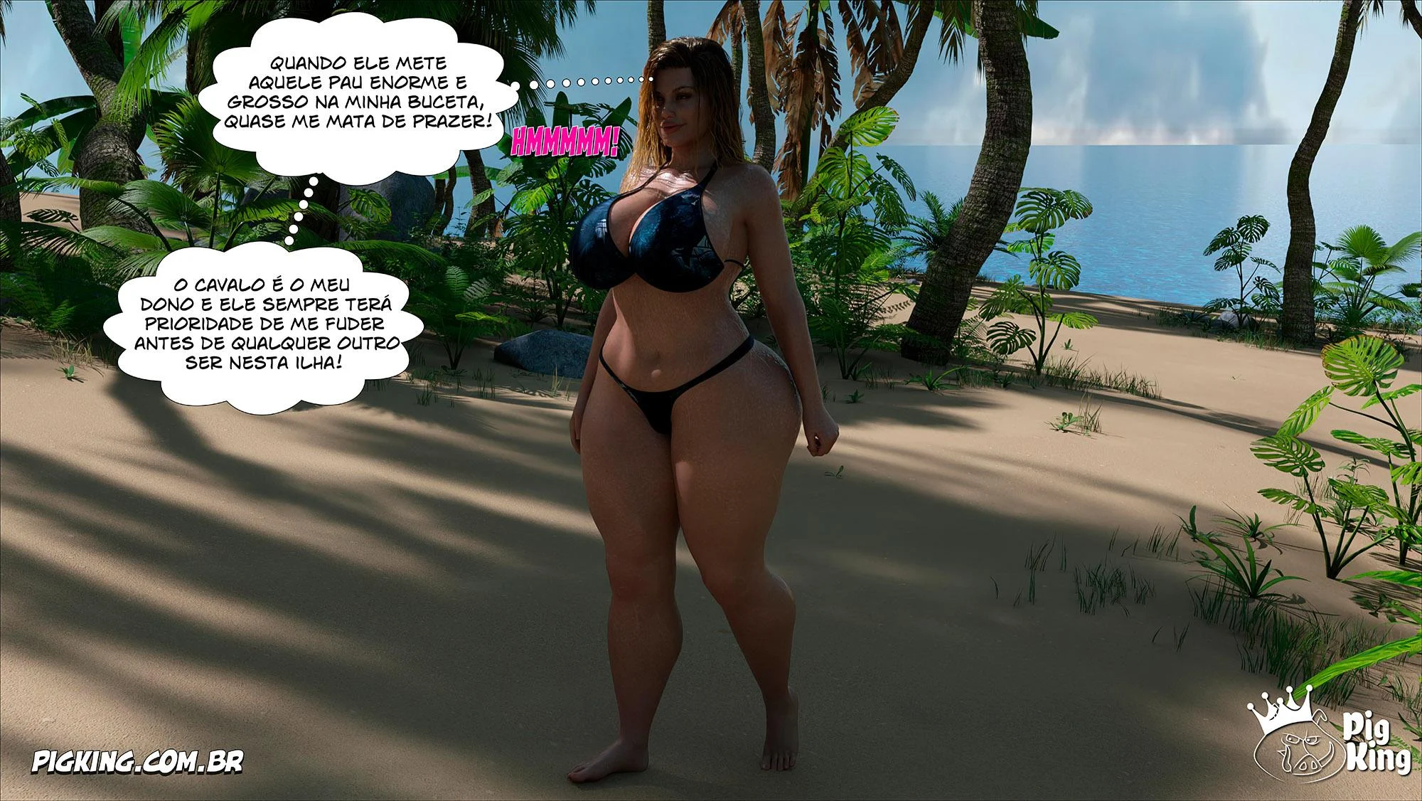 Quadrinhos Eróticos 3D: Família em Confusão Sexual Explícita