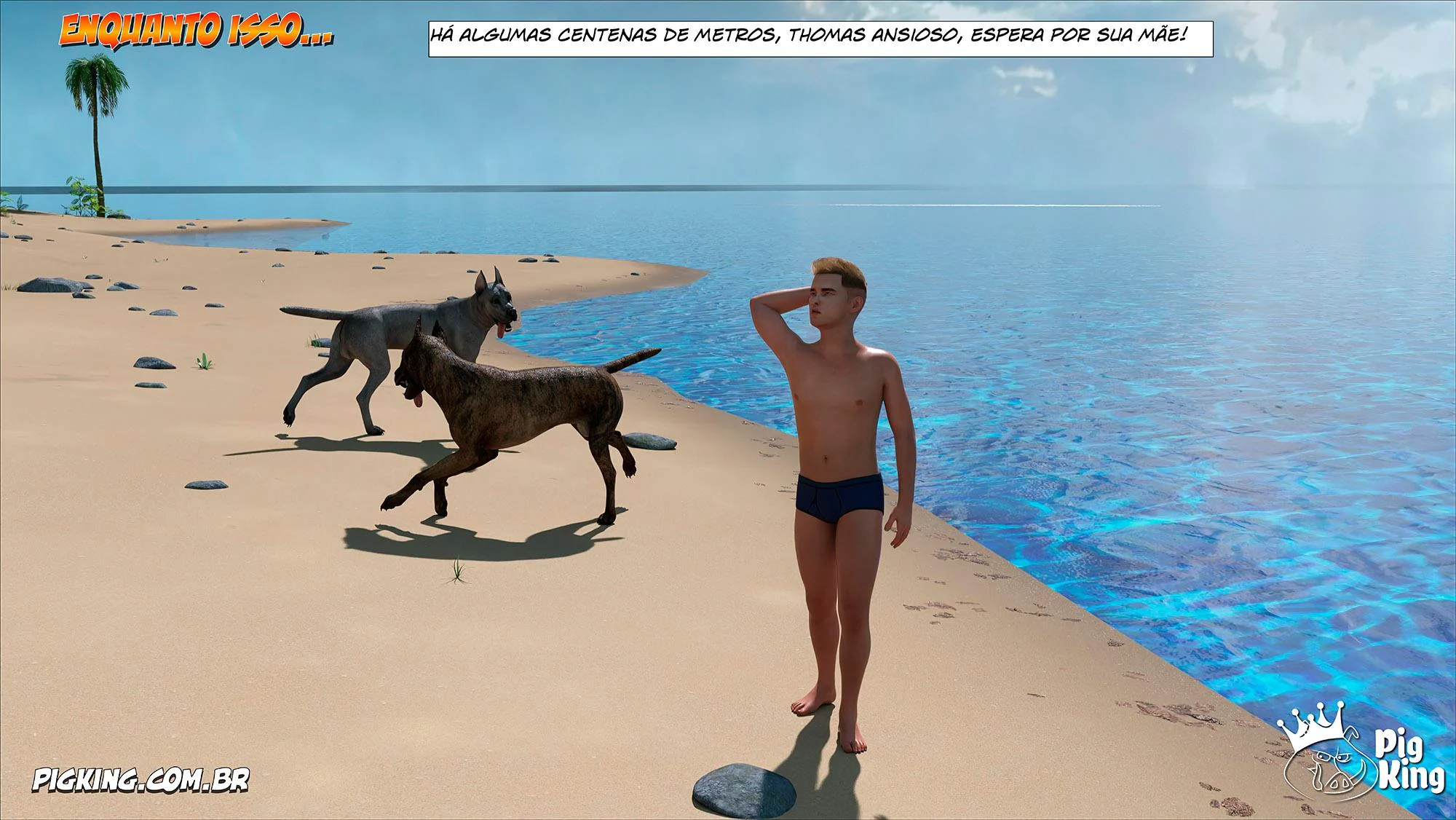 Quadrinhos Eróticos 3D: Família em Confusão Sexual Explícita