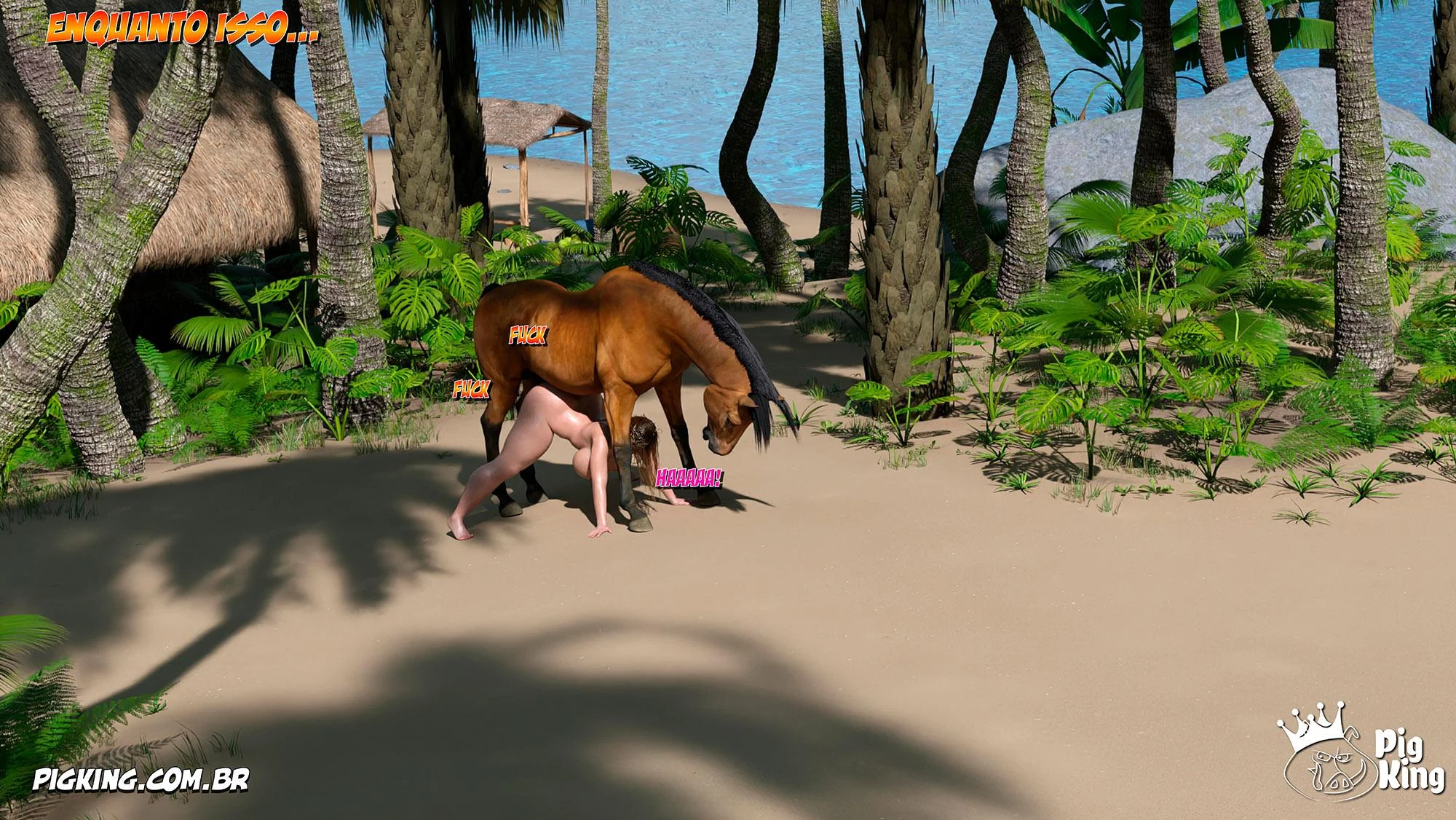 Quadrinhos Eróticos 3D: Família em Confusão Sexual Explícita