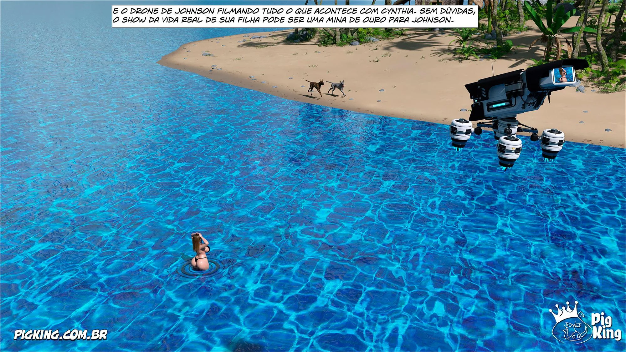 Quadrinhos Eróticos 3D: Família em Confusão Sexual Explícita