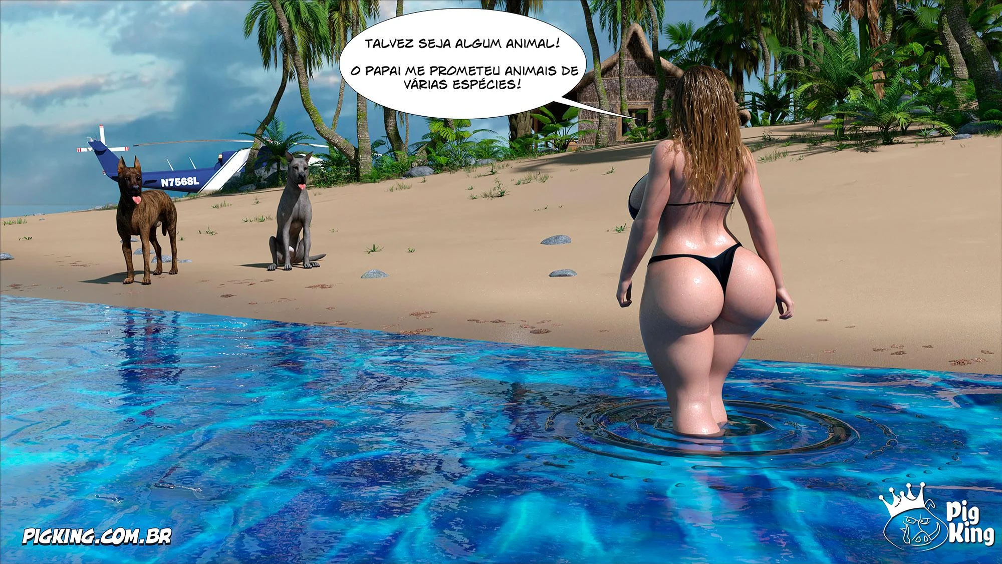 Quadrinhos Eróticos 3D: Família em Confusão Sexual Explícita