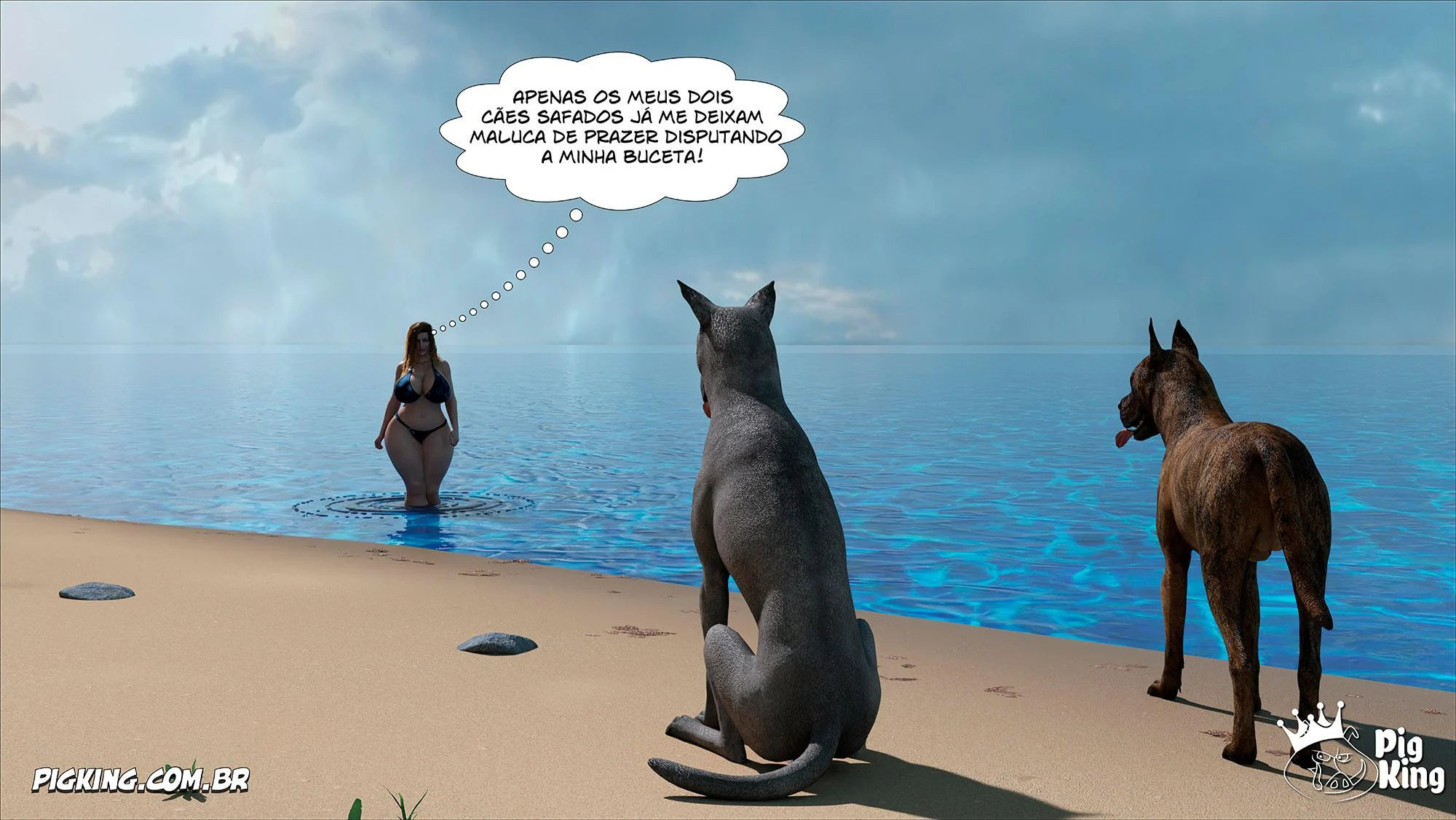 Quadrinhos Eróticos 3D: Família em Confusão Sexual Explícita