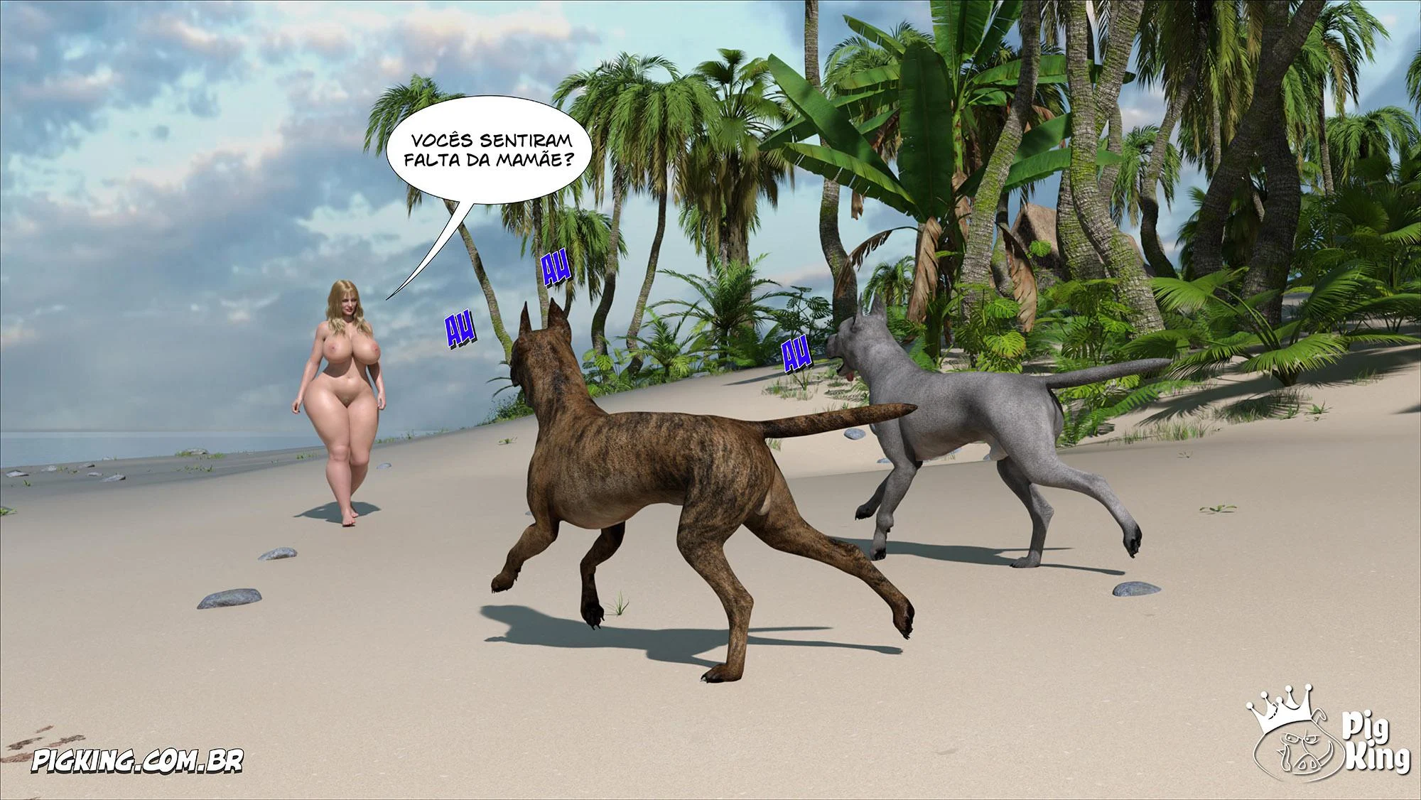 Quadrinhos Proibidos: Família Em Sexo Quente Em 3D Explicito