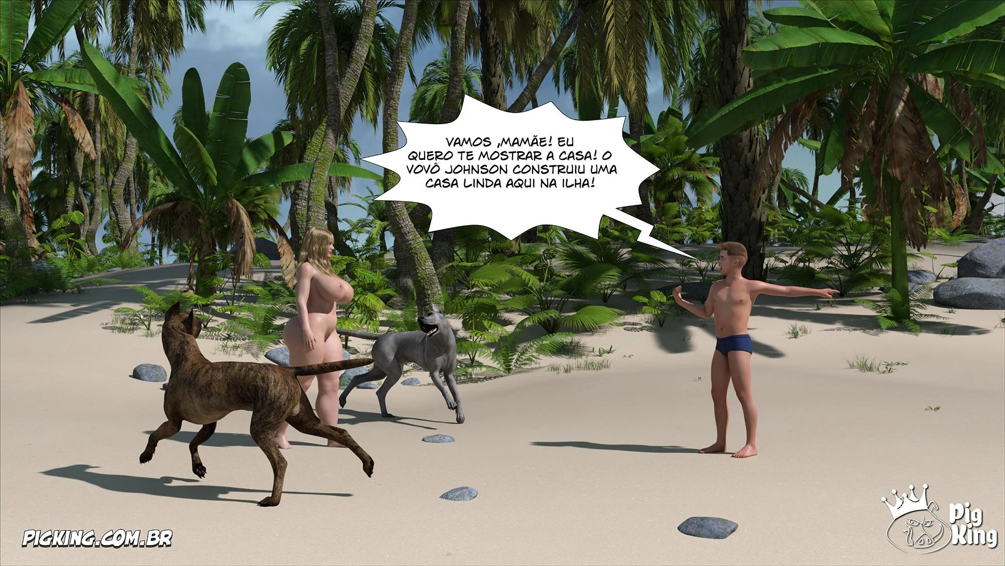 Quadrinhos Proibidos: Família Em Sexo Quente Em 3D Explicito