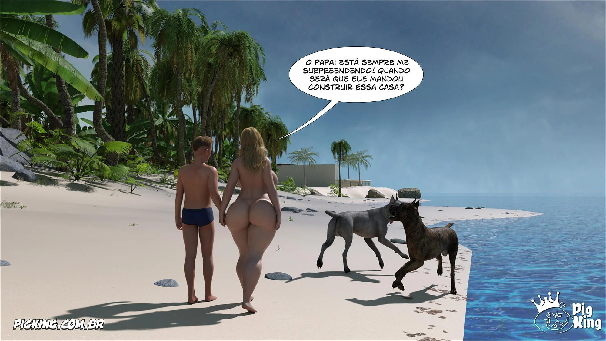 Quadrinhos Proibidos: Família Em Sexo Quente Em 3D Explicito