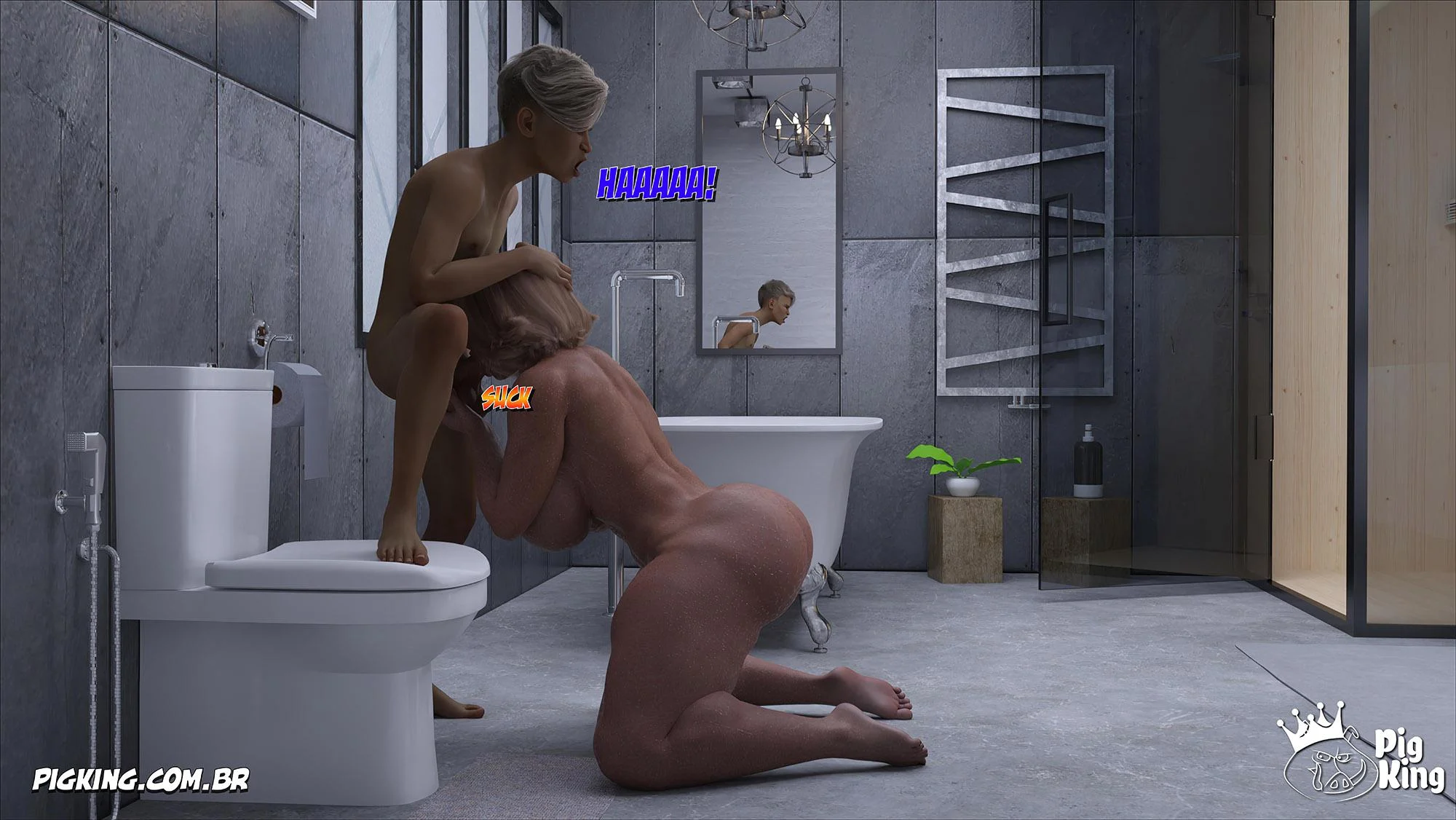 Louise 08: Transas Ardentes em Quadrinhos de Sexo Explícito 3D