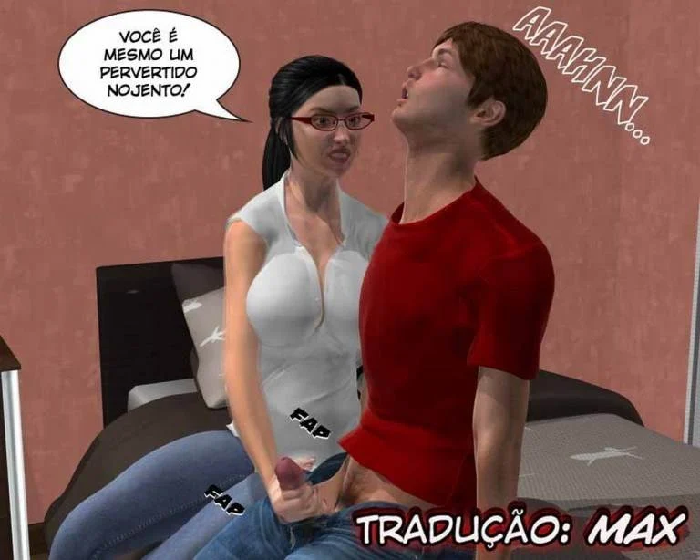 Irmã Mais Nova Flagra e Dá Prova Sexual Inesquecível em HQ 3D