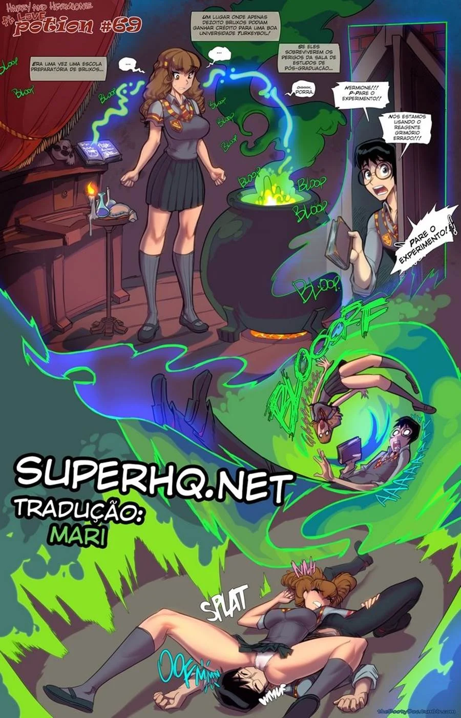Poção do Prazer: Hermione e Harry em Cena Explícita nos Quadrinhos Poção do Prazer: Hermione e Harry em Cena Explícita nos Quadrinhos