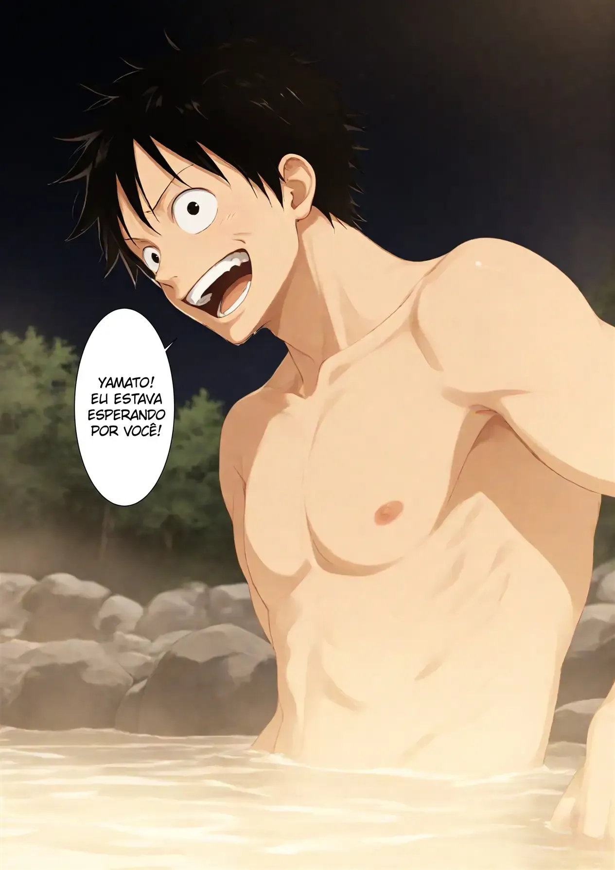 Luffy Espetando Yamato em Aventura Erótica de One Piece