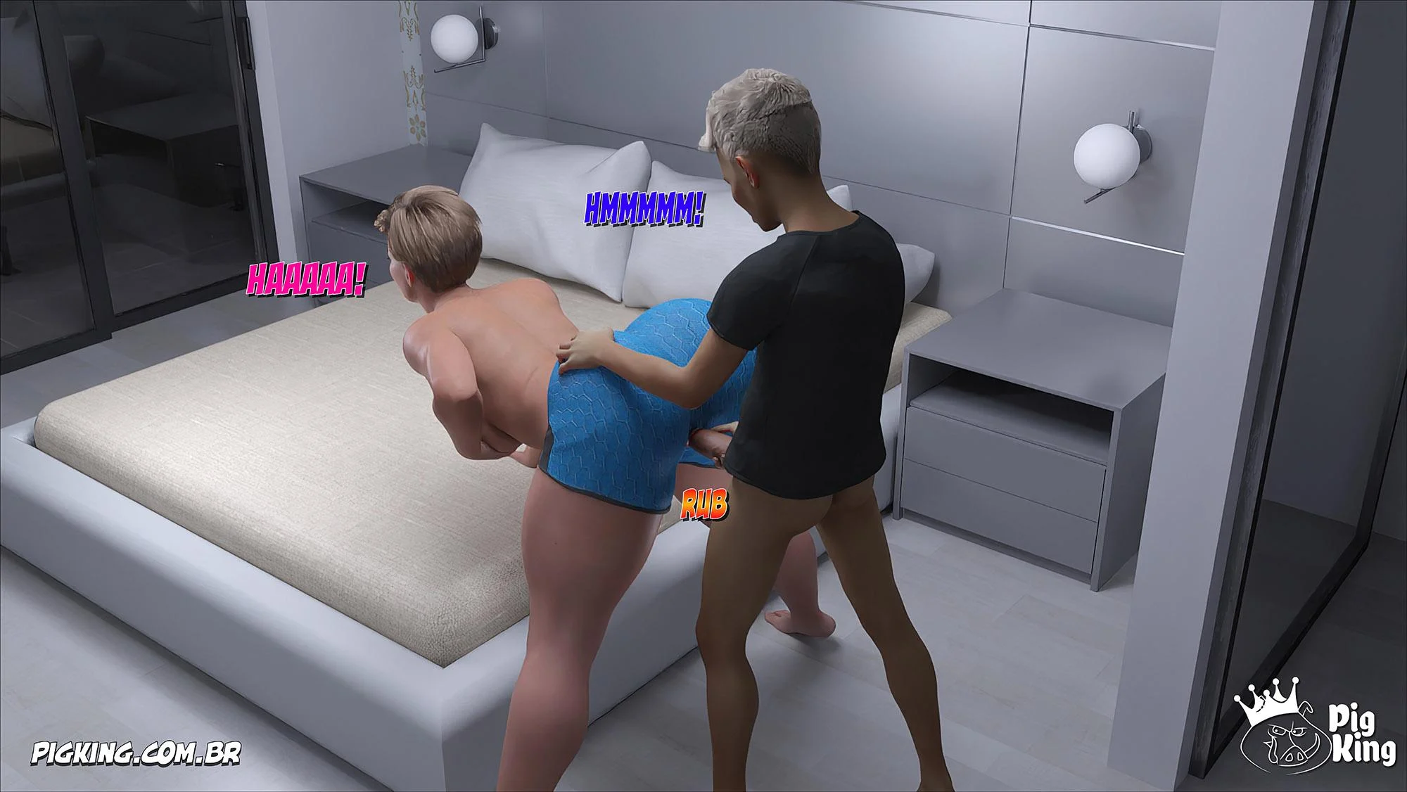 Vadia Submissa em HQ 3D: Enrolada no Sexo com o Pai