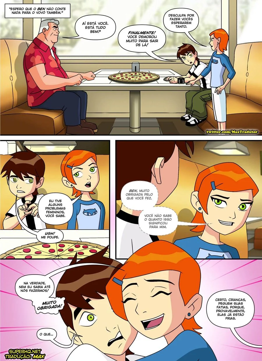 Fenda Exuberante de Ben 10 - Quadrinhos Eróticos Explícitos da Série Clássica