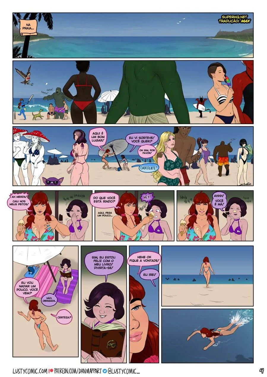 Luxúria Proibida com a Sereia: Uma Suruba Aquática em Quadrinhos