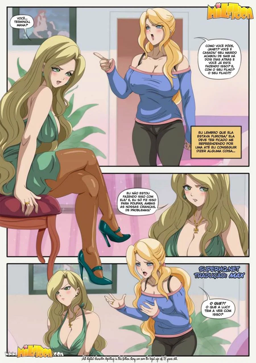 Mãe excitada dá uma punheta inesquecível pro filho - HQ Erótica Explícita