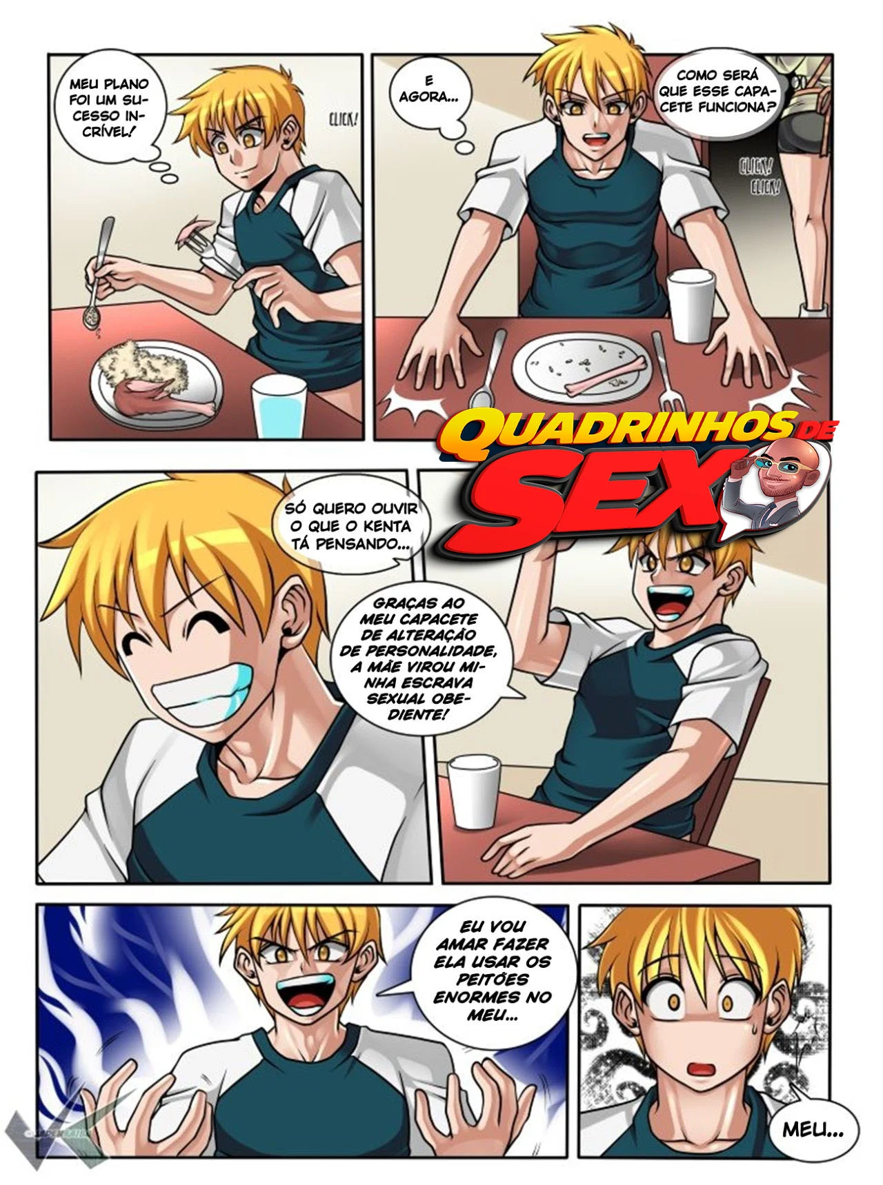 Mamãe Dominadora: Quadrinhos de Sexo Incesto Proibido