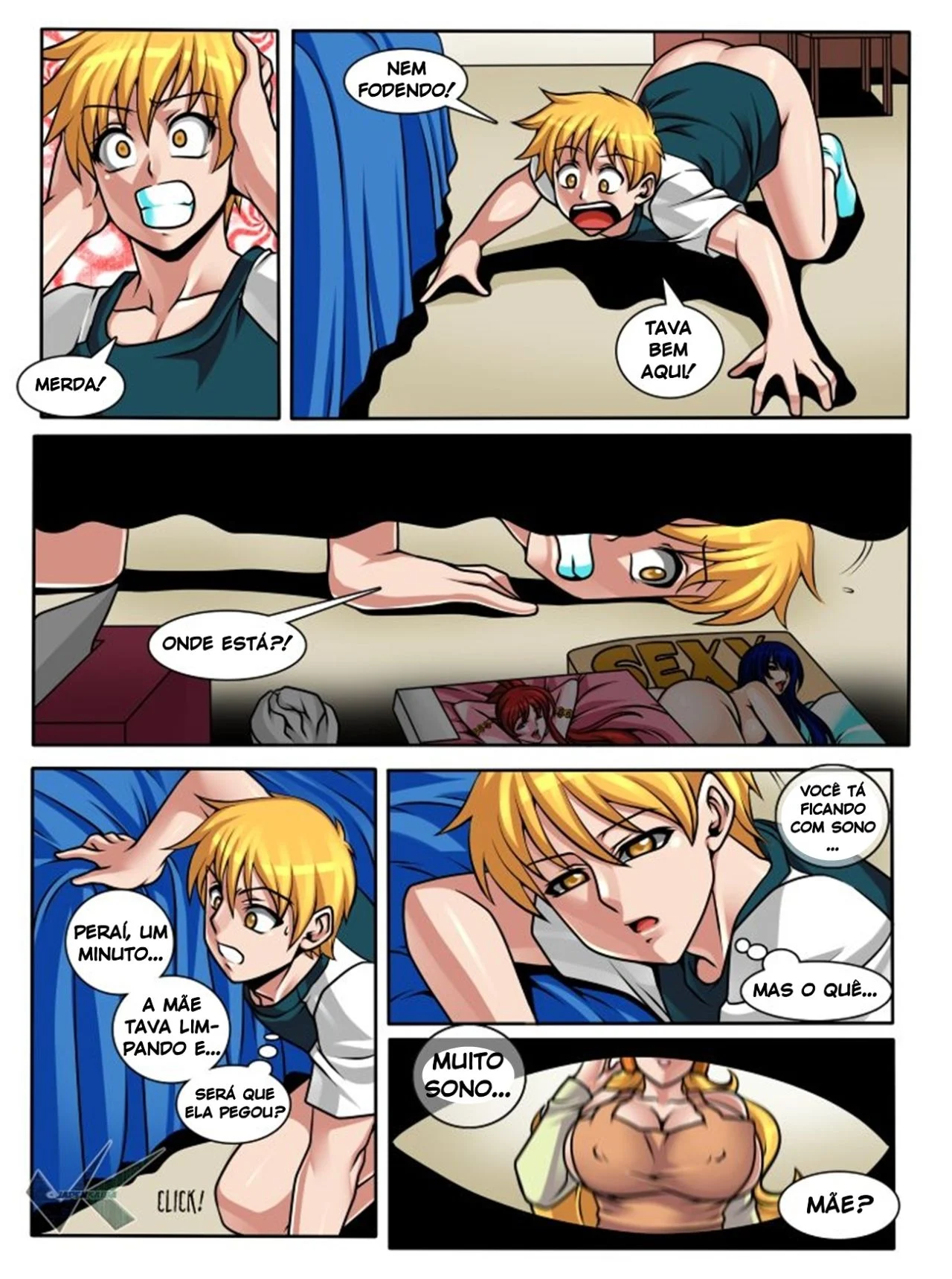 Mamãe Dominadora: Quadrinhos de Sexo Incesto Proibido