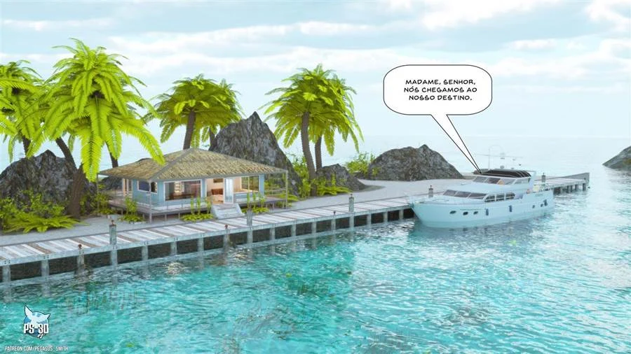 Mãe e Filho se Exibem no Resort: Sacanagem Nua e Proibida em 3D