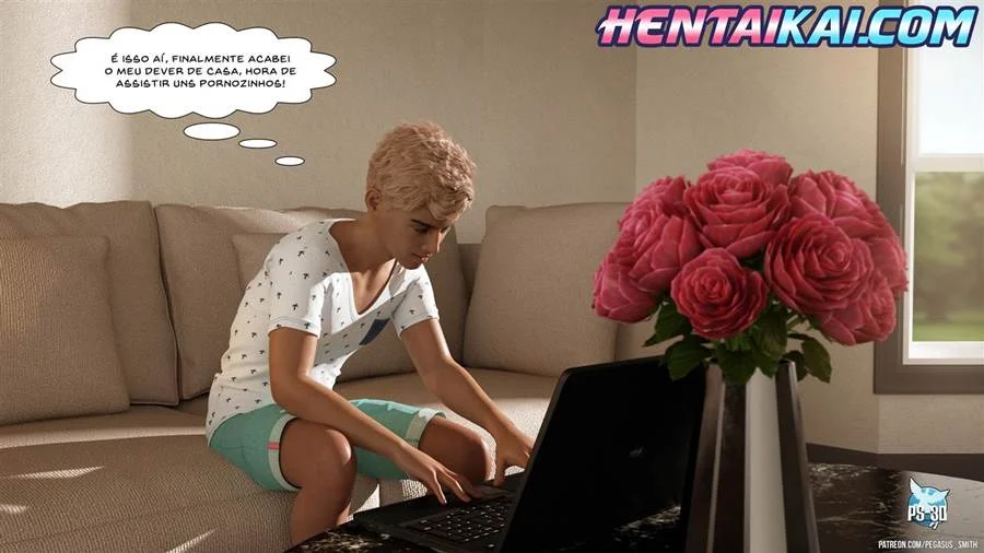 Mãe e Filho se Exibem no Resort: Sacanagem Nua e Proibida em 3D