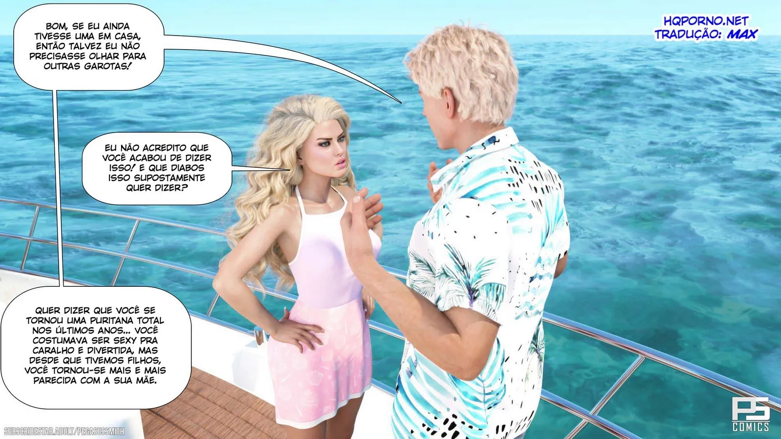 Mãe Safada Provoca o Próprio Filho em Resort de Nudismo - Quadrinhos Explícitos 3D