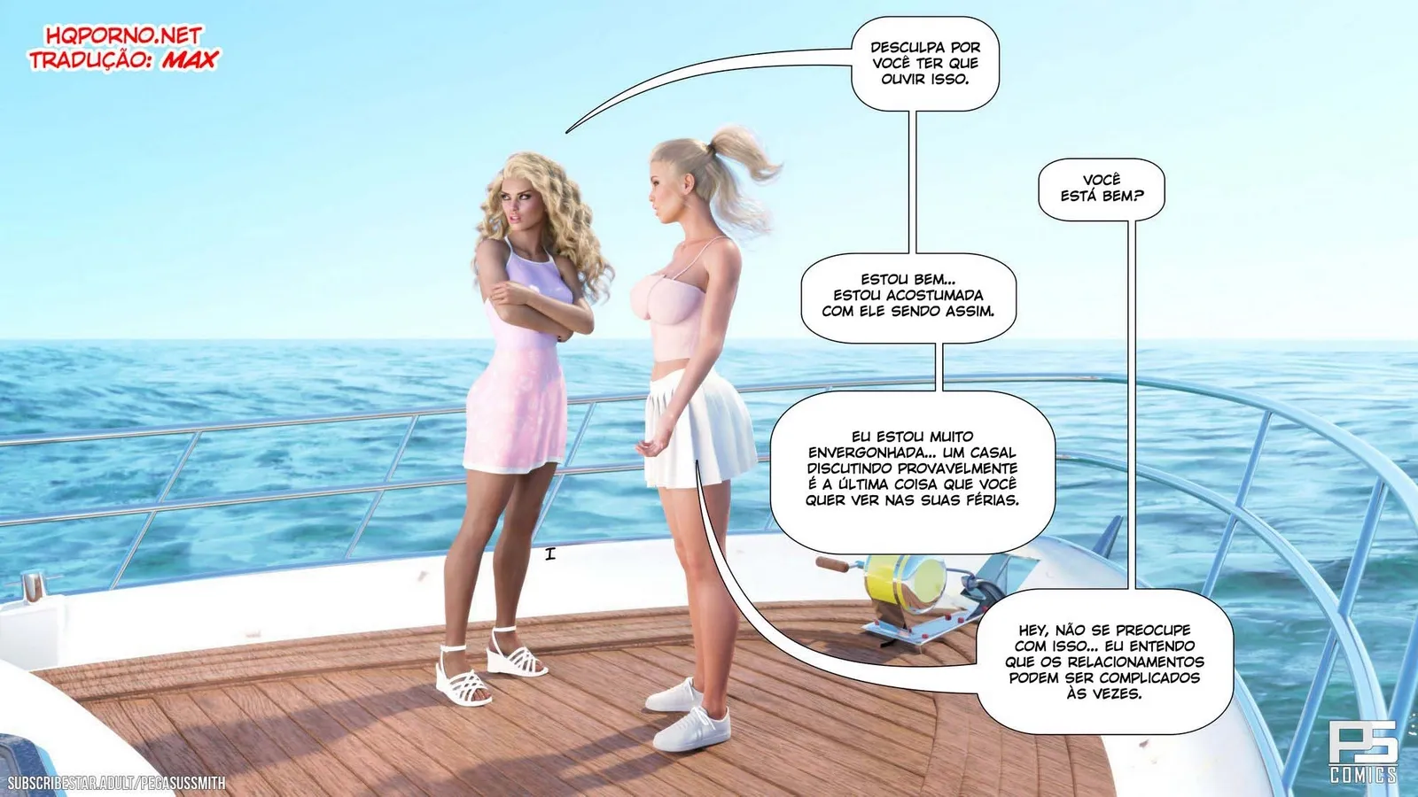Mãe Safada Provoca o Próprio Filho em Resort de Nudismo - Quadrinhos Explícitos 3D