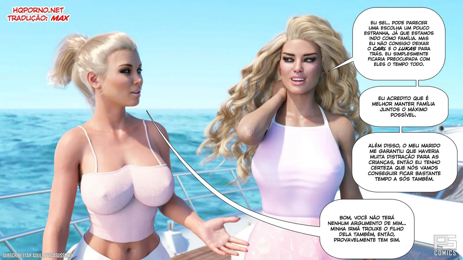 Mãe Safada Provoca o Próprio Filho em Resort de Nudismo - Quadrinhos Explícitos 3D