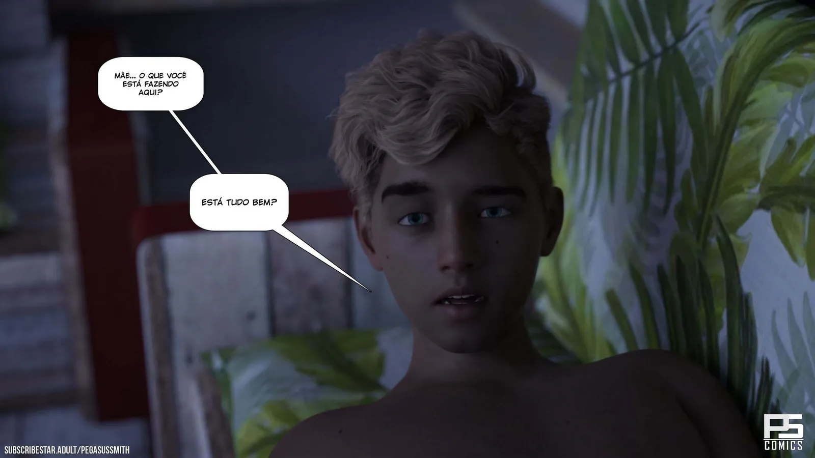 Mãe e Filho Transam Sem Limites no Resort de Nudismo - Hentai 3D Explícito