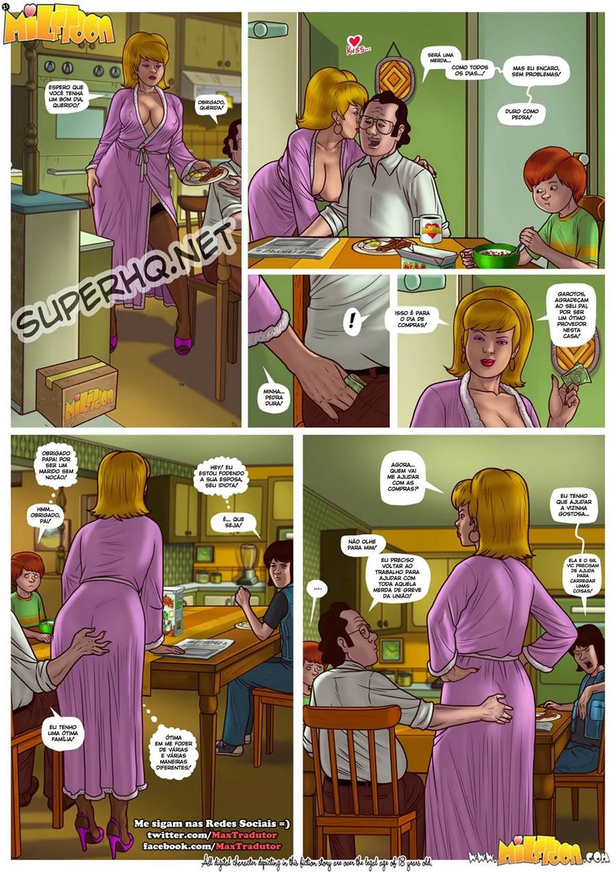 Mãe Submissa sendo Dominada por Filhos Tarados - HQ Adulto Explícito