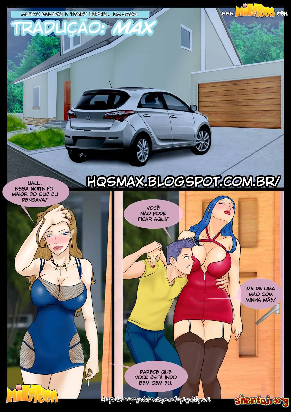 Título: Transando Com a Minha Mãe Embriagada - HQ Erótica de Incesto