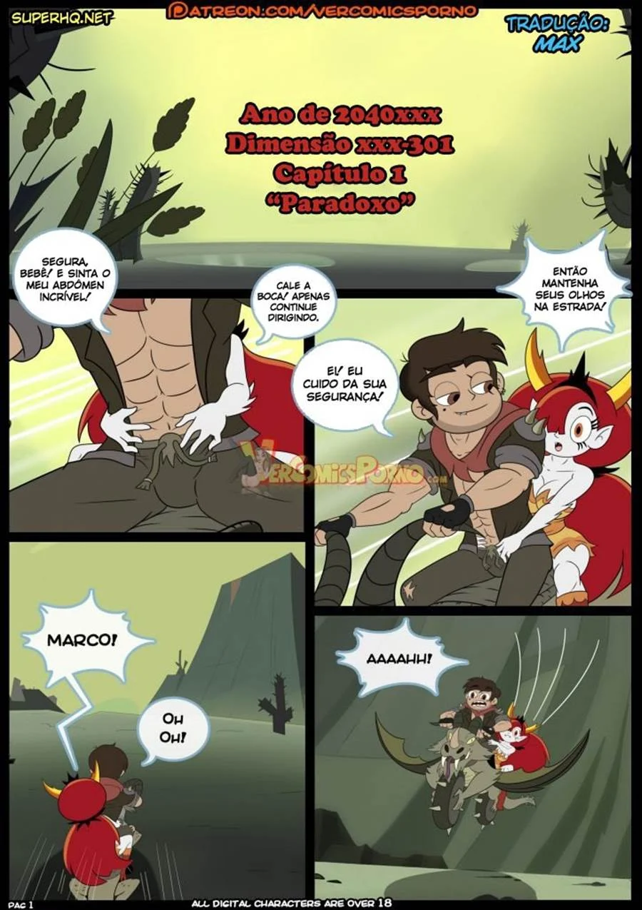 Explorações Proibidas do Tempo com Personagens de Hentai em HQ