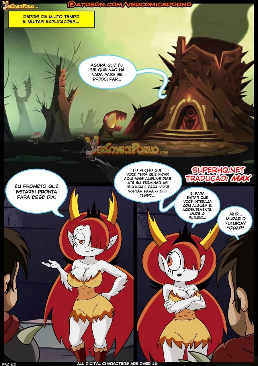 Explorações Proibidas do Tempo com Personagens de Hentai em HQ