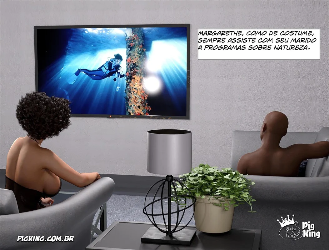 Foda Explícita com Margarethe no Reinado do Porco - HQ 3D de Sexo