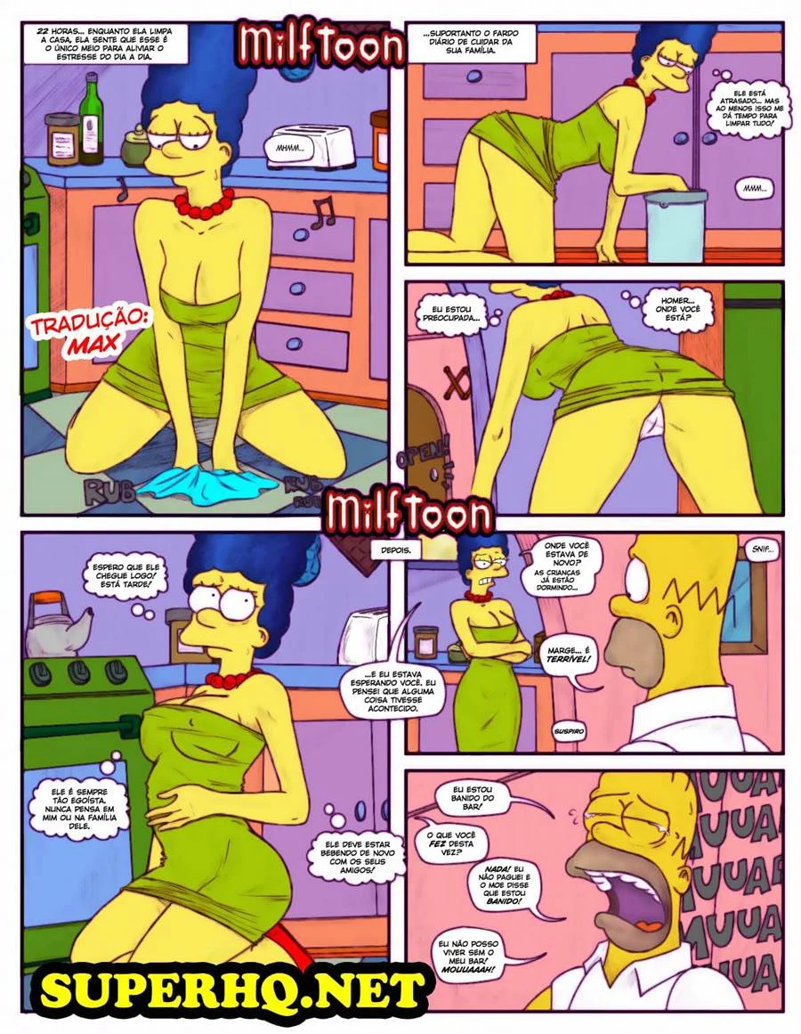 Marge Simpson: A Vizinha Safada no Bar do Moe Entrega o Corpo Nos Quadrinhos Proibidos