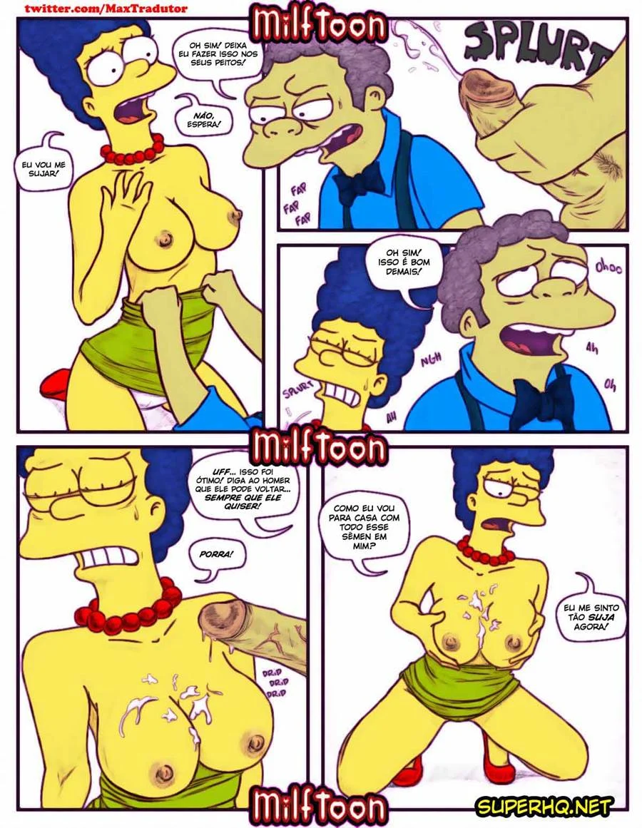 Marge Simpson: A Vizinha Safada no Bar do Moe Entrega o Corpo Nos Quadrinhos Proibidos