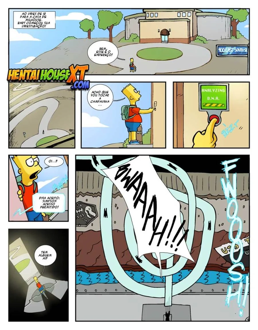 Marge dos Simpsons Transando com o Filho Bart em HQ Pornô Explícita