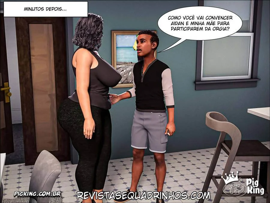 Orgia Carnal com Mães Safadas em Quadrinhos Eróticos 3D Explícitos