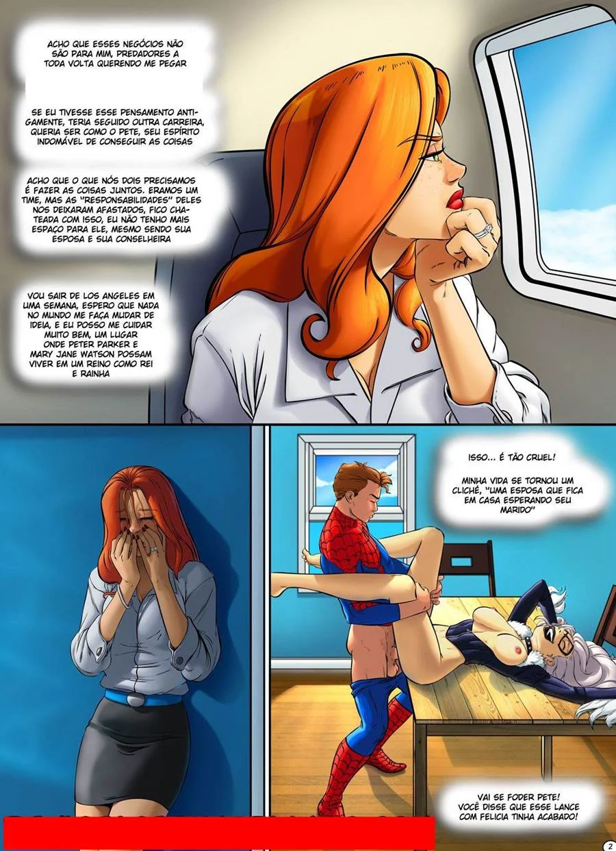 Maravilhosos Quadrinhos de Mary Jane Fudendo Gostoso com Seu Chefe