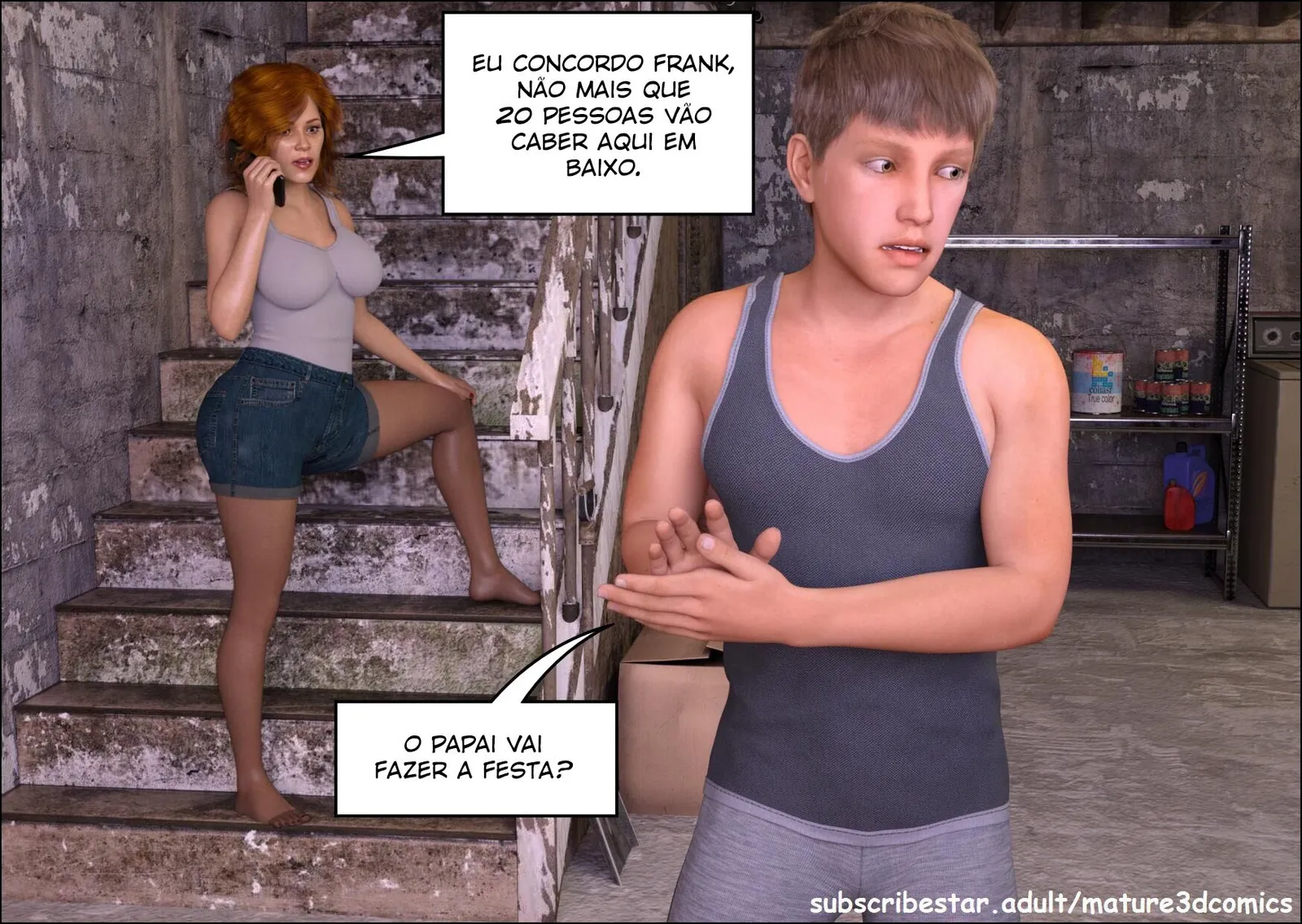 Mulher Madura e Safada: Fodelância Explícita em HQ 3D com Tia Elise