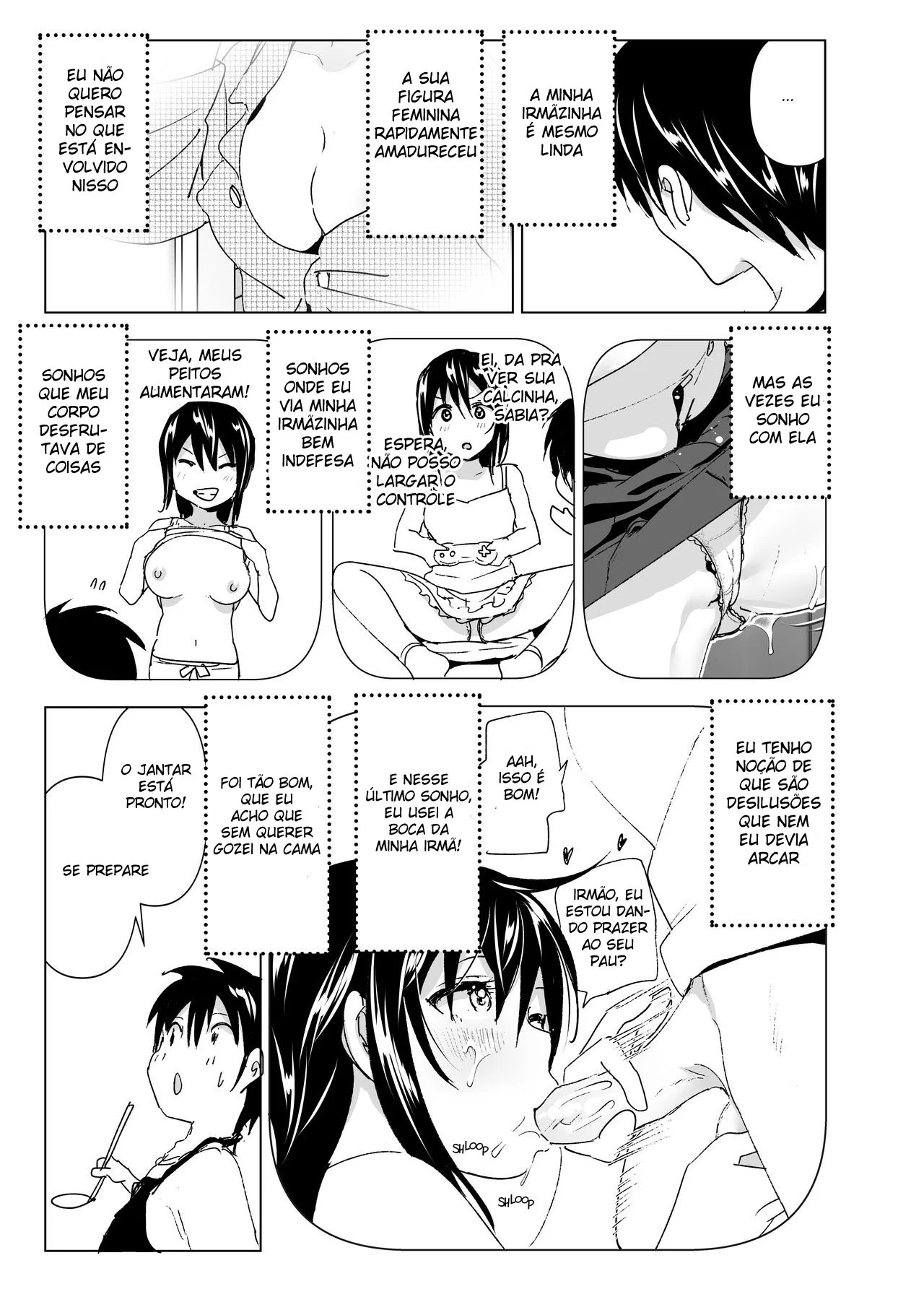 Hentai Tabu: Irmã Mais Nova Seduz Irmão em HQ Explícita