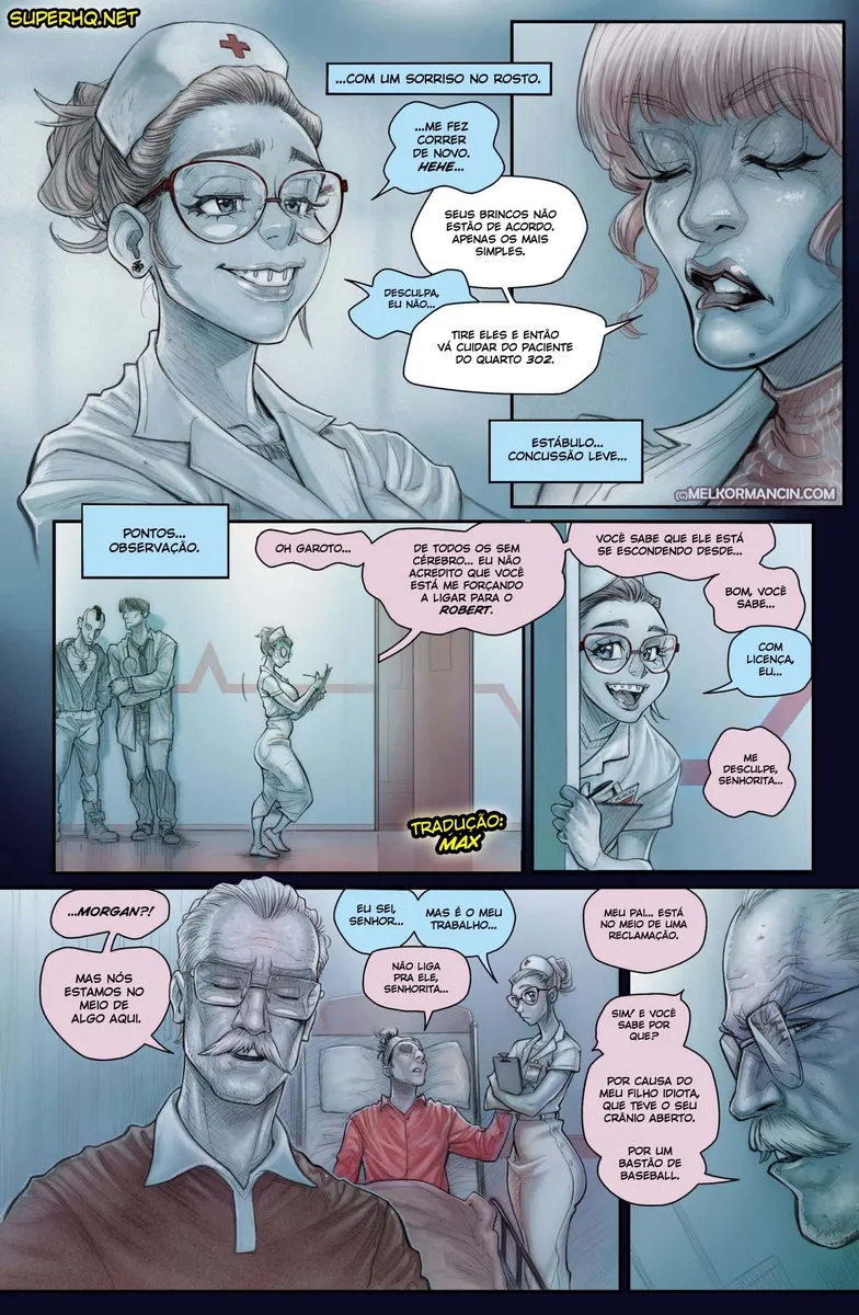 Histórias Eróticas: Nurse Morgan e Seus Serviços Íntimos em Quadrinhos