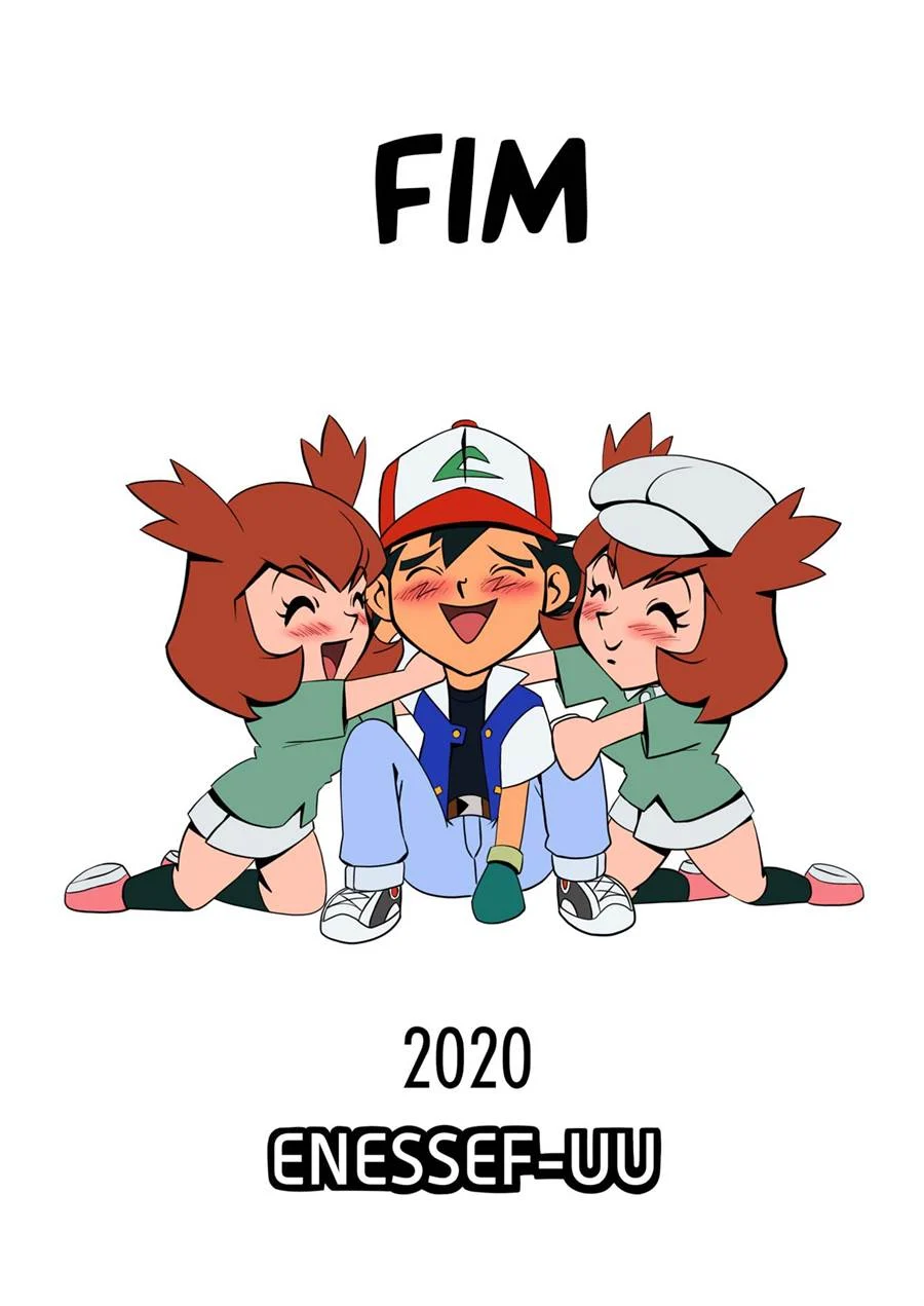 Orgia Proibida: Ash Transa com Duas Fãs Gostosas nos Bastidores de Pokémon