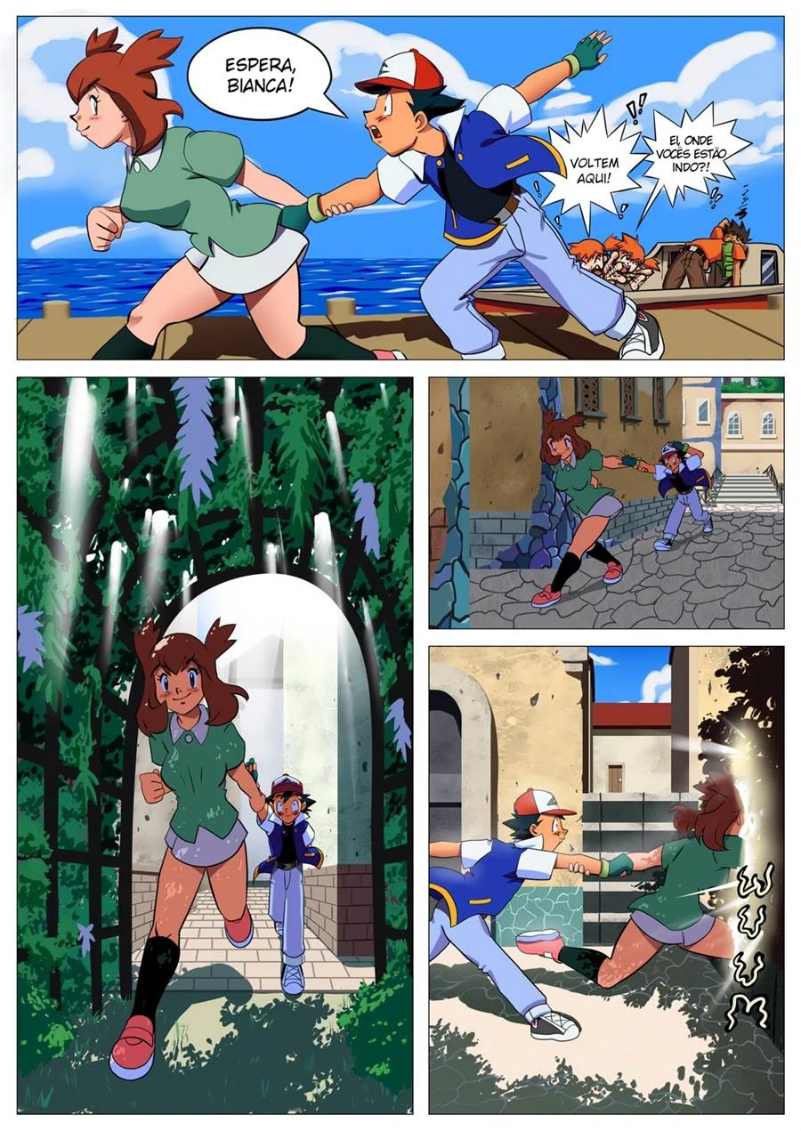 Orgia Proibida: Ash Transa com Duas Fãs Gostosas nos Bastidores de Pokémon